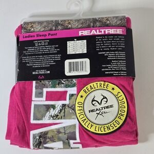 Realtree‎ Sleep Pants Med Women Hot Pink Camo PJ Drawstring Relax Fit Loungewear